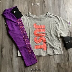 Nike Girls tee & leggings outfit size 4/4T(NWT) ~PRICE IS FIRM, NO OFFERS~